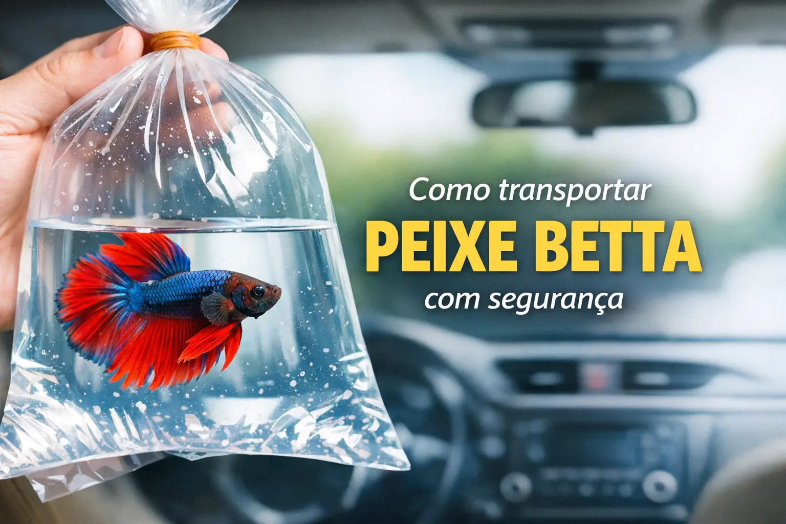 Como transportar peixe Betta em segurança dentro de um carro